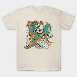 Cool Monster Cartoon Illustration T-Shirt